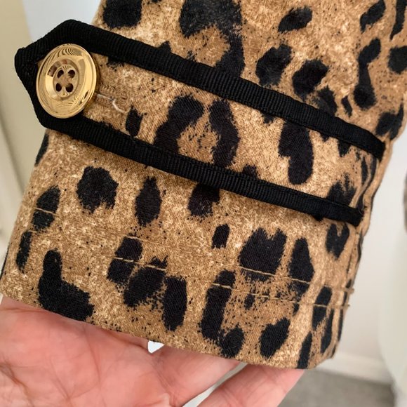 WHITE HOUSE BLACK MARKET Double-breasted Leopard Print Jacket, Size 0 - Picture 2 of 8